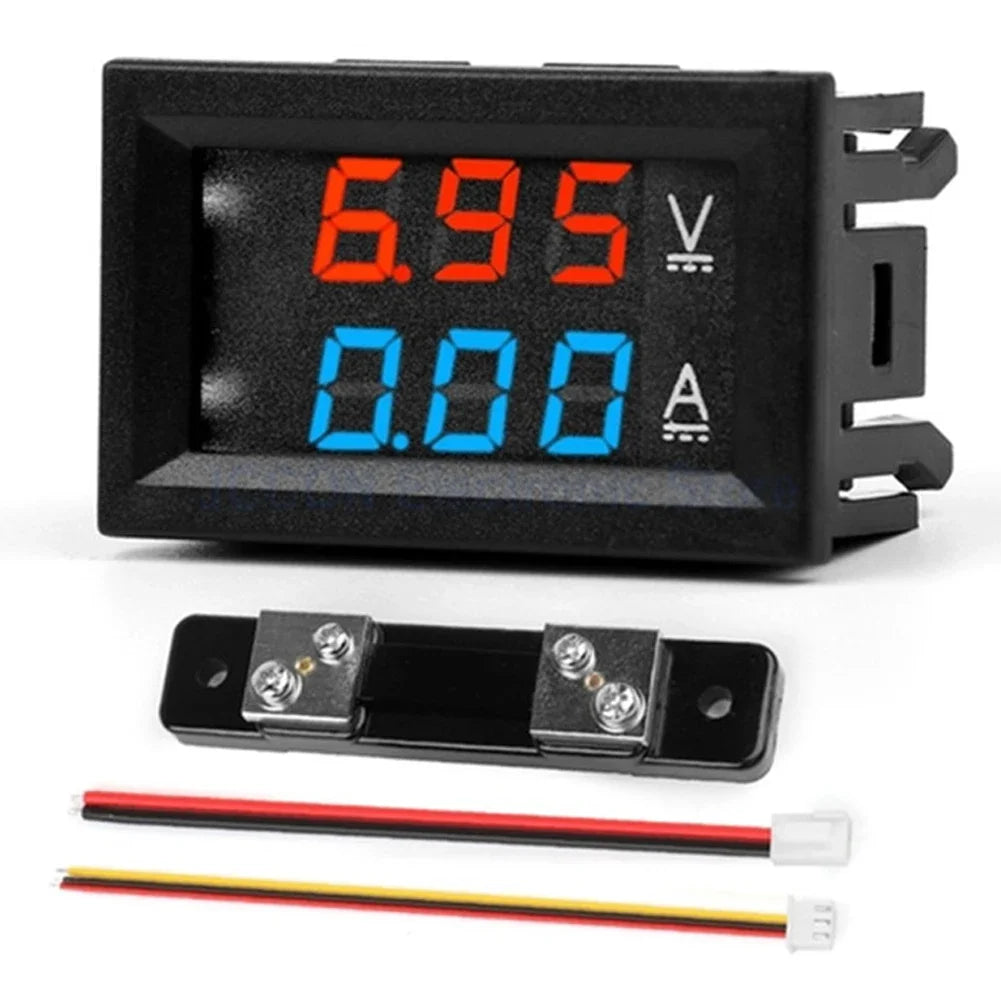 Digital Voltmeter DC0-100V 10A 50A 100A Voltmeter Ammeter Voltage Current Meter LED Display Electromobile Motorcycle Car