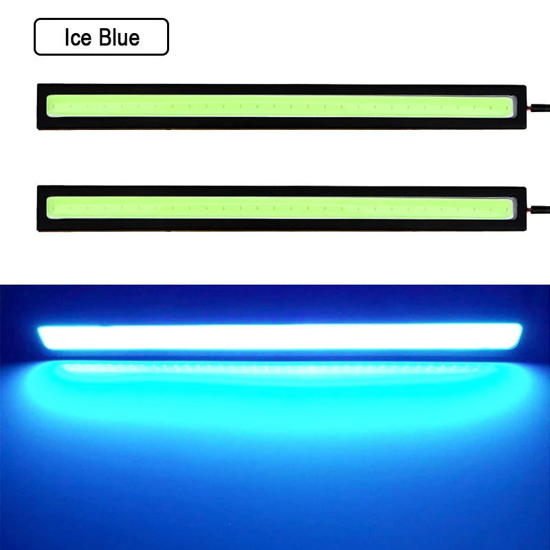 1 PCS Super Bright 17CM LED COB Fog Bulb Car DRL LED Strip Daytime Running Light ba additional angle