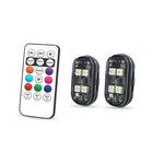 2/4pcs Wireless LED Strobe Lights Car Decor Atmosphere Light, 8 Colors Rechargeable Led detail view