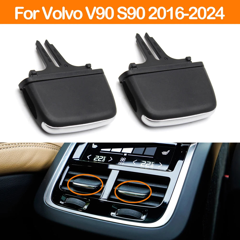Interior Car Rear Air Conditioning AC Vent Grille Outlet Slider Knob Tab Clip Repair Kit For Volvo V90 S90 XC90 2016-2024
