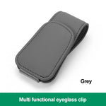 Universal Car Sun Visor Eyeglass Hanger Clip PU Leather Magnetic Glasses Holder Multi-Function Storage Auto Interior Accessories