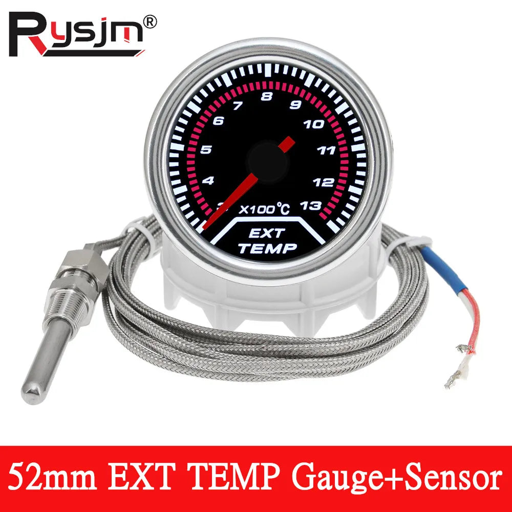 52mm 12V Car Gauge Set | Water Temp Oil Temp Oil Press Voltmeter Tachometer RPM Air F alternate view