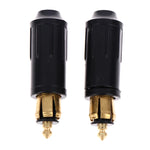 DIY Din Hella Male Plug Powerlet Plug European Type 12V Cigarette Lighter Adapter Conn close-up view