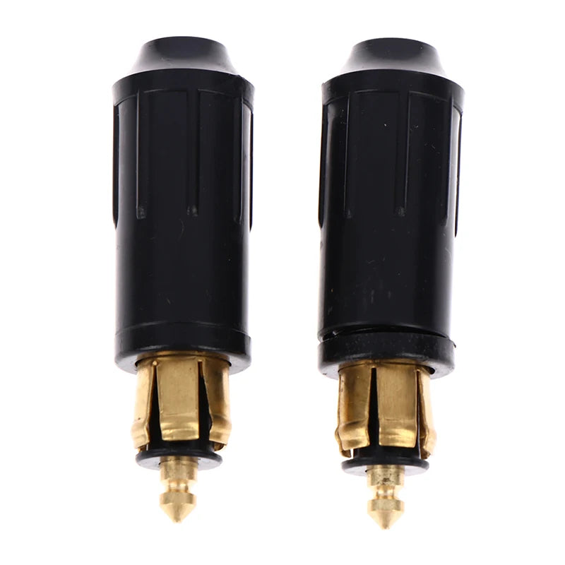 DIY Din Hella Male Plug Powerlet Plug European Type 12V Cigarette Lighter Adapter Conn close-up view