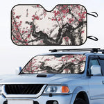 Chinese Plum Flower Sunshade Windscreen 3D Film Plaid Gift Novelty Car Front Window V lifestyle view
