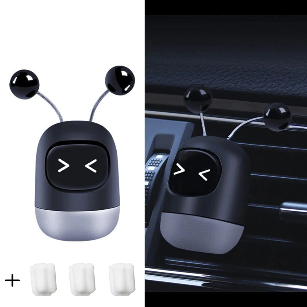 Car Air Freshener Auto Creative Mini Robot Air Vent Clip Parfum Flavoring Ventilation lifestyle view