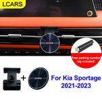Suitable for Kia Sportage Car Phone Holder, 21-23 Model Car-Specific Magnetic Car Navigation Mount, Can Be Rotated and Adjusted Without Blocking the Line of Sight, Comes with a Free Parking Number Plate