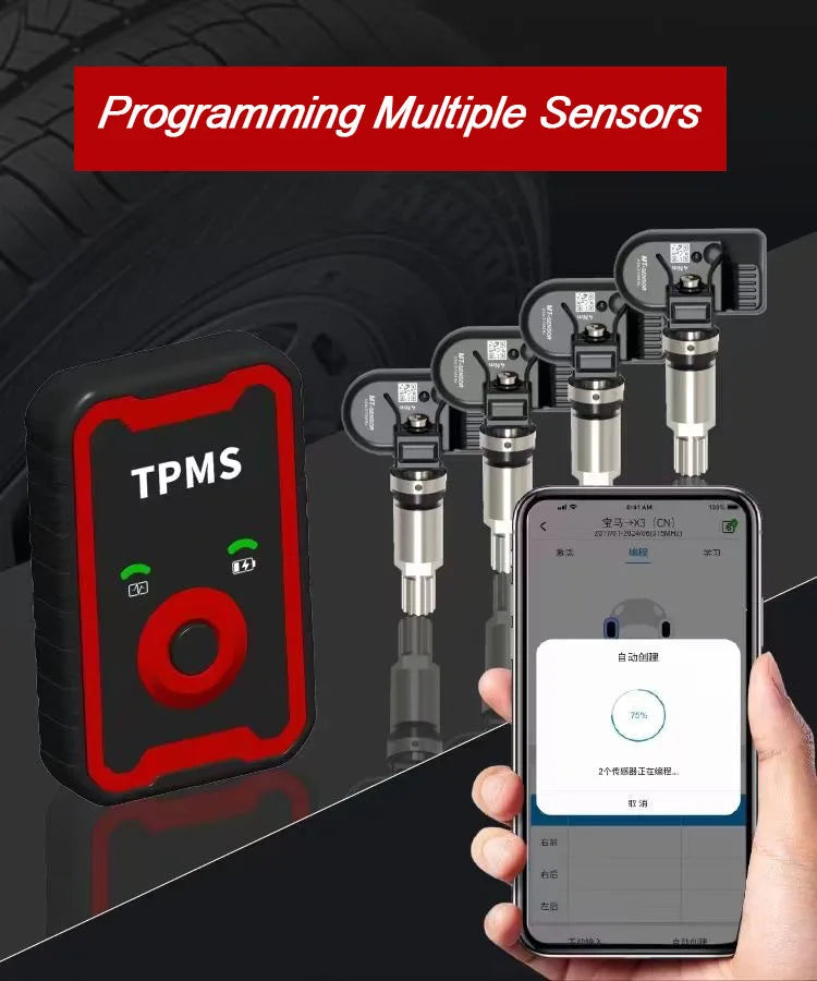 Programable TPMS Sensors 2 in 1 433MHz+315MHz | Tire Pressure Monitor System