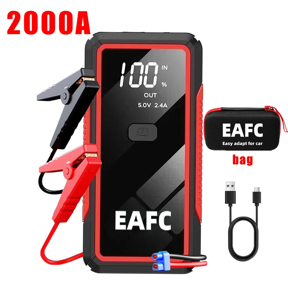 2000/1000/600A Car Jump Starter Starting Device Jumpstarter Auto Buster Emergency Starting 12V Car Battery JumpStart Power Bank