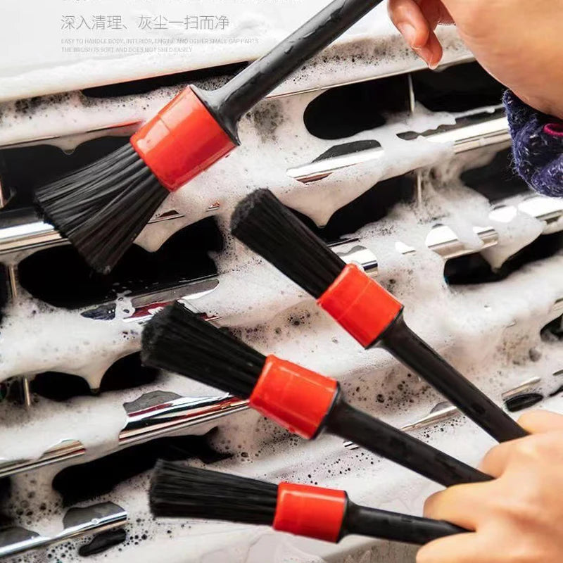 Detailing Brush Set Car Brushes Car Detailing Brush For Car Cleaning Detailing Brush D close-up view
