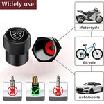 4Pcs Peugeot Logo Car Tyre Valve Caps | Aluminum Alloy Wheel Accessories for Peugeot M close-up view
