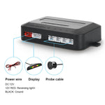 Car LED Parking Sensor Kit with 4 Radar Accurate Digital Display of Obstacle Distance close-up view