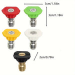 High Pressure Car Wash Gun | 5-Speed Adjustable Brass Adapter with 7 Color Nozzles additional angle