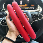 Leather Steering Wheel Cover 15 Inch Anti-Slip close-up view