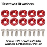 JDM Style Car Fender Washer License Plate Bolt M6 Screw Aluminum Gasket Engine Bay Dr alternate view