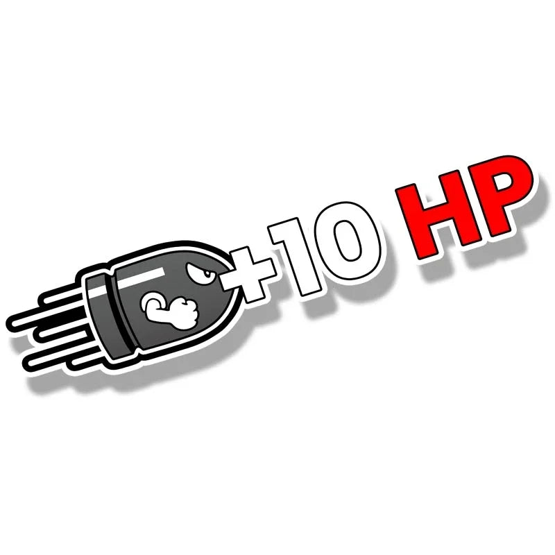 Car Stickers Creative Plus Horsepower Body Stickers + 100HP Full of Blood Scratches Decorative Stickers