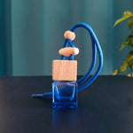 Square Glass Car Perfume Bottle Pendant | Empty Essential Oil Diffuser alternate view