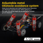 WLtoys 244016 V2 2.4G High Speed Racing Car 2WD 25KM/H 1:24 Gyro Full Scale Remote Con close-up view