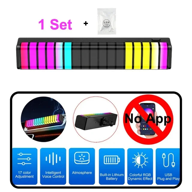 Car Air Freshener with LED Aroma Decorate Atmosphere Fragrance Accessorie RGB Strip S alternate view
