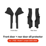 YZ for Tesla Model 3/Y Highland Juniper 2021-2025 Rear Door Sill Protection Strip close-up view