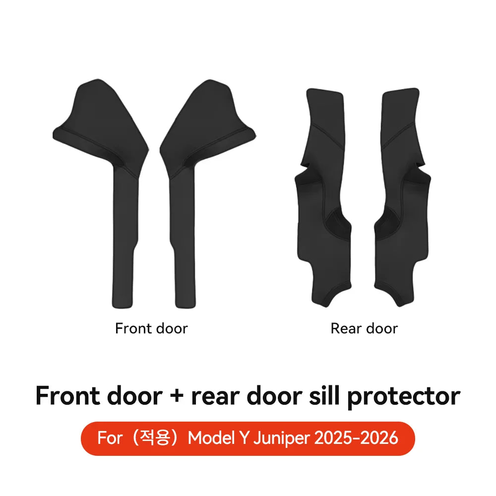 YZ for Tesla Model 3/Y Highland Juniper 2021-2025 Rear Door Sill Protection Strip close-up view