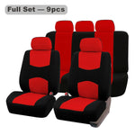 Universal Car Seat Cover Set 9 Pcs Polyester Knit Fabric Four Seasons detail view
