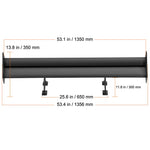 SucceBuy GT Wing Car Spoiler 53.1 inch Universal Spoiler with Double Deck Car Rear Spoiler Wing, Racing Spoiler BGW/JDM Drift