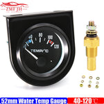 2" 52mm Water Temp Gauge 40-120 Celsius | 12V Car Temperature Meter with Sensor