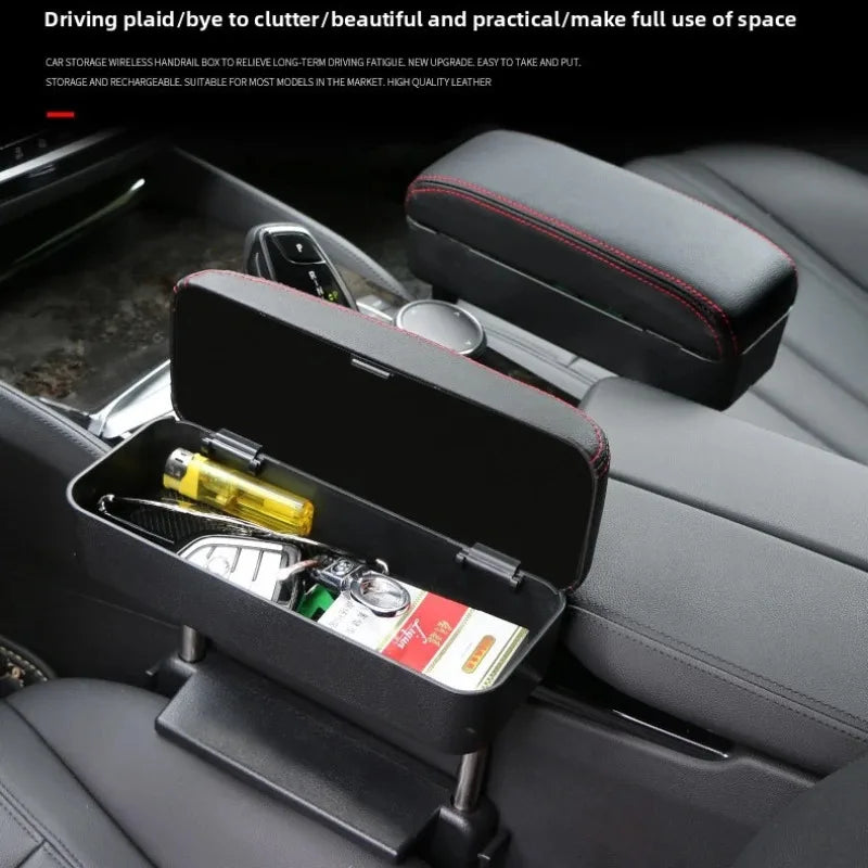Car Seat Armrest Box Multi-Functional Storage Box, Central Control Lifting Armrest Box U detail view