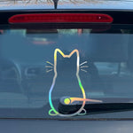 Funny Puppy Dog Decal for Car Rear Windshield Wiper | Die-Cut Vinyl Sticker detail view