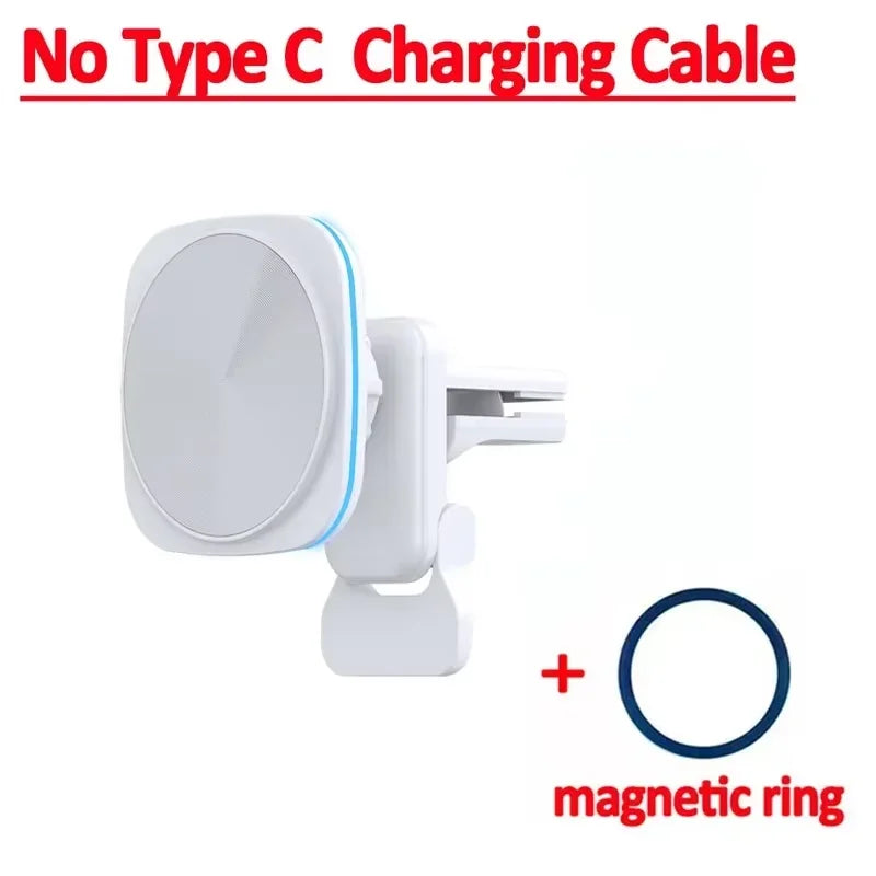 RGB LED Magnetic Wireless Charger Car Phone Holder | Fast Charging Mount for iPhone 16 1 detail view