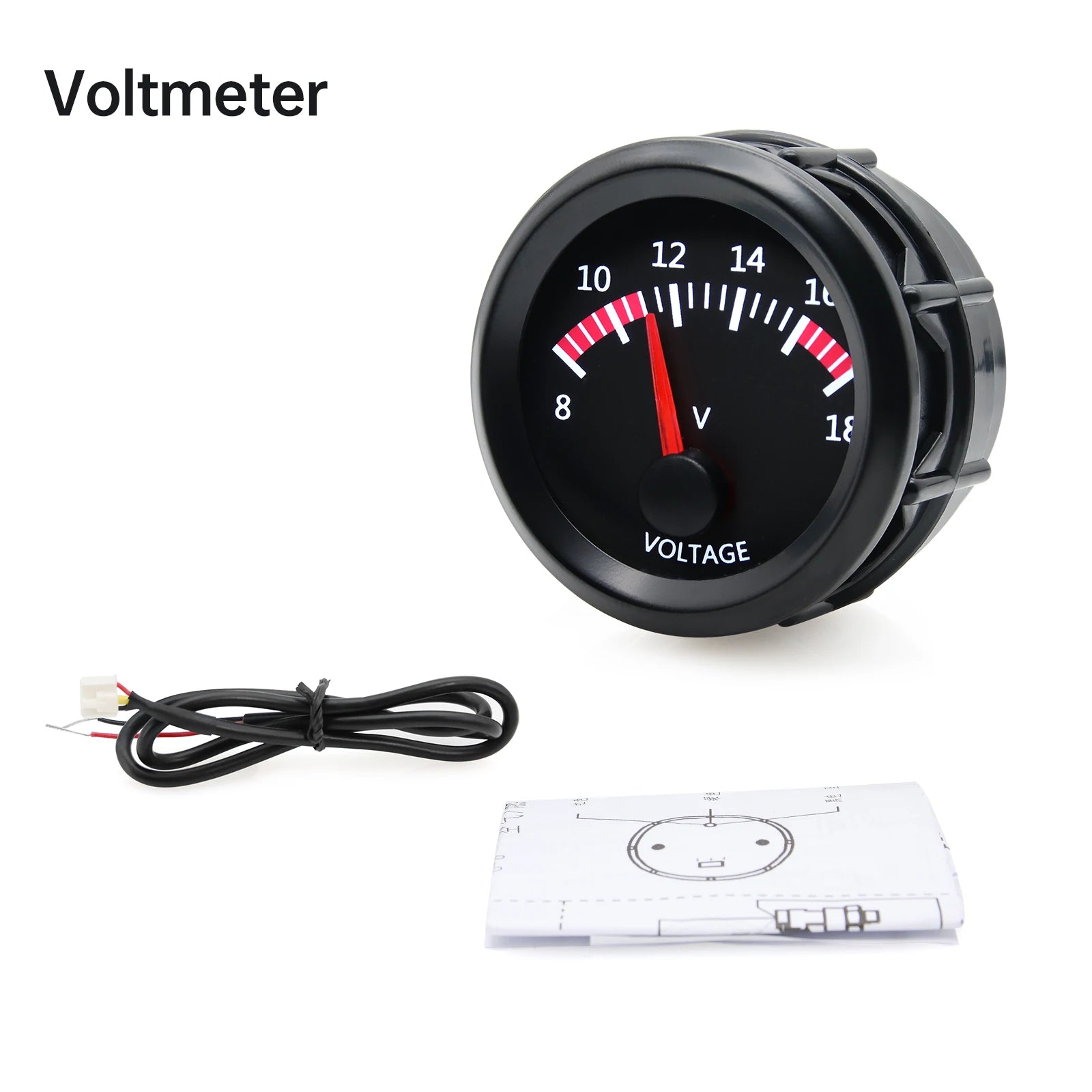 52mm Car Gauge Set | Water Temp Oil Temp Voltmeter Oil Pressure Boost Gauge detail view