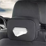 Nappa Leather Car Tissue Box Holder Sun Visor Backseat Center Console Napkin Storage lifestyle view