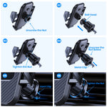 TOPK Super Stable Car Phone Holder Mount, Air Vent Cell Phone Holder for Car, Upgra additional angle