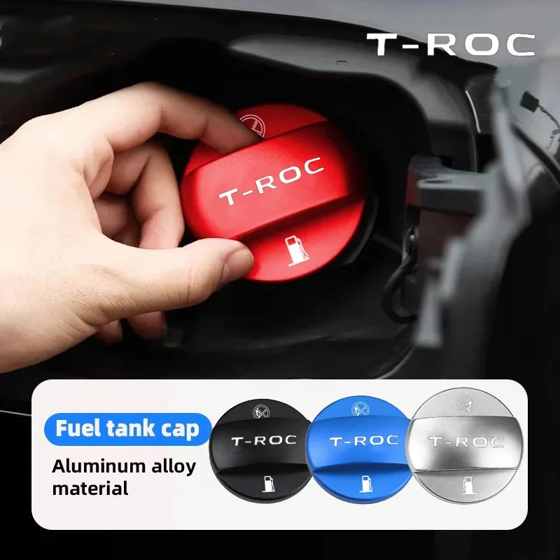 Alloy Car Fuel Cap Oil Box Lid Petrol Tank Covers For Volkswagen VW T-ROC Tiguan Jetta Passat CC GTI