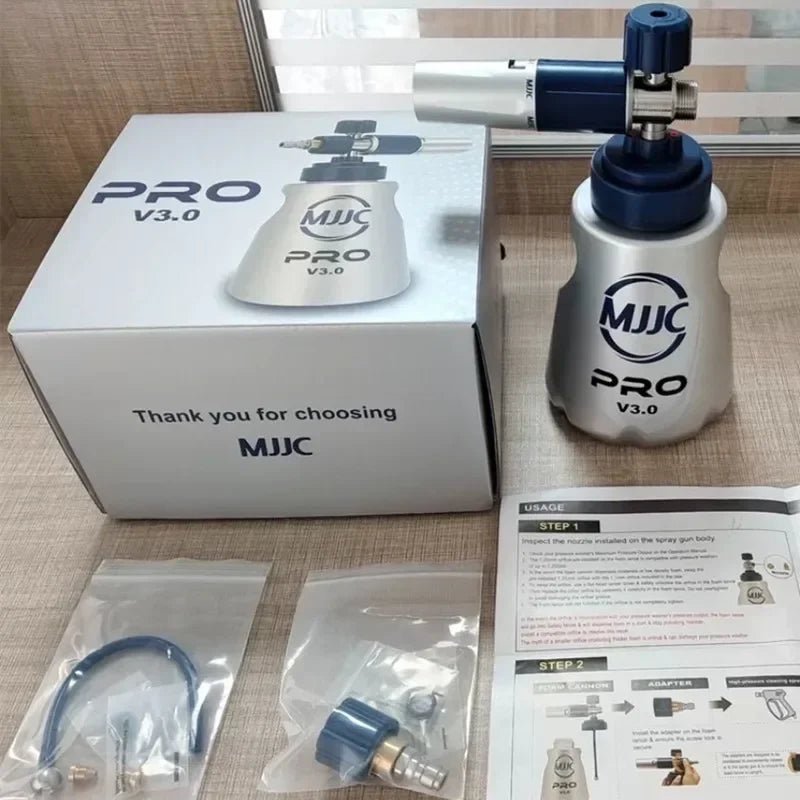 MJJC Foam Cannon Pro V3.0 | High Pressure Snow Foam Lance for Car Washer close-up view