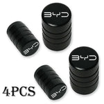 Car Tire Valve Stem Caps with Logo for BYD ATTO 3 Song Plus | 4 Pack CNC Aluminum additional angle