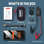 12V Car Jump Starter 4 In 1 Car Wireless Tire Inflator Pump Air Compressor Power Bank Potable Battery Starting Fast Charging