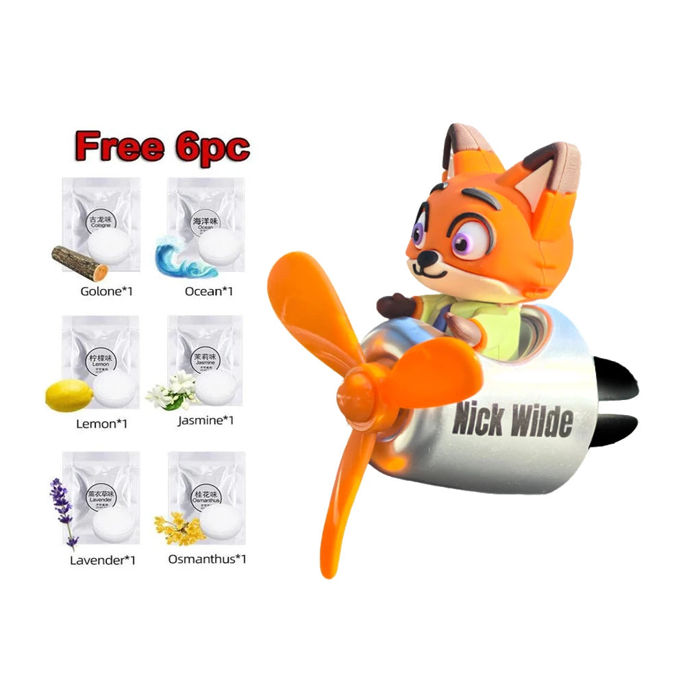 Pilot Bear Car Air Freshener Vent Clip | Cute DIY Perfume Diffuser for Car Air Outl additional angle
