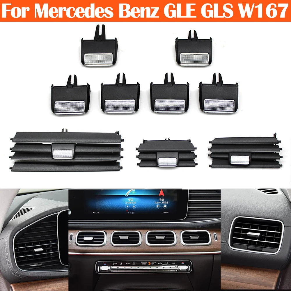 Car Air Conditioner Central Left Right AC Vent Grille Tab Clip Outlet Repair Kit For Mercedes Benz GLE GLS W167 2020-2025