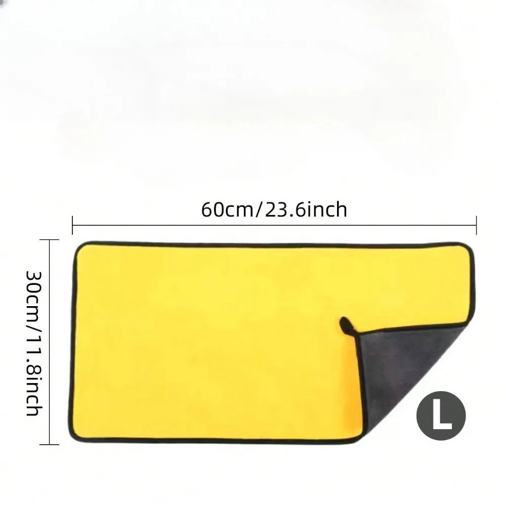 1/2/3/6/10pcs 30X60cm Microfiber Car Cleaning Towels Soft Quick Drying for Windows Mirro detail view