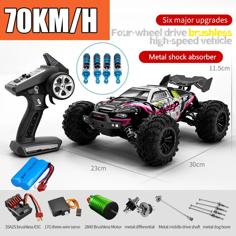 1/16 Off-Road 4WD Remote Control Car with LED Headlight additional angle