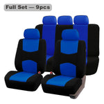 Universal Car Seat Cover Set 9 Pcs Polyester Knit Fabric Four Seasons lifestyle view