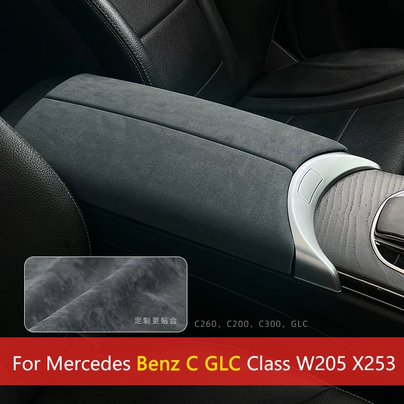 Car Center Console Armrest Storage Box Cover Trim FOR W205 Mercedes Accessories Benz C GLC Class X253 2015-2017 2018 2019 2020