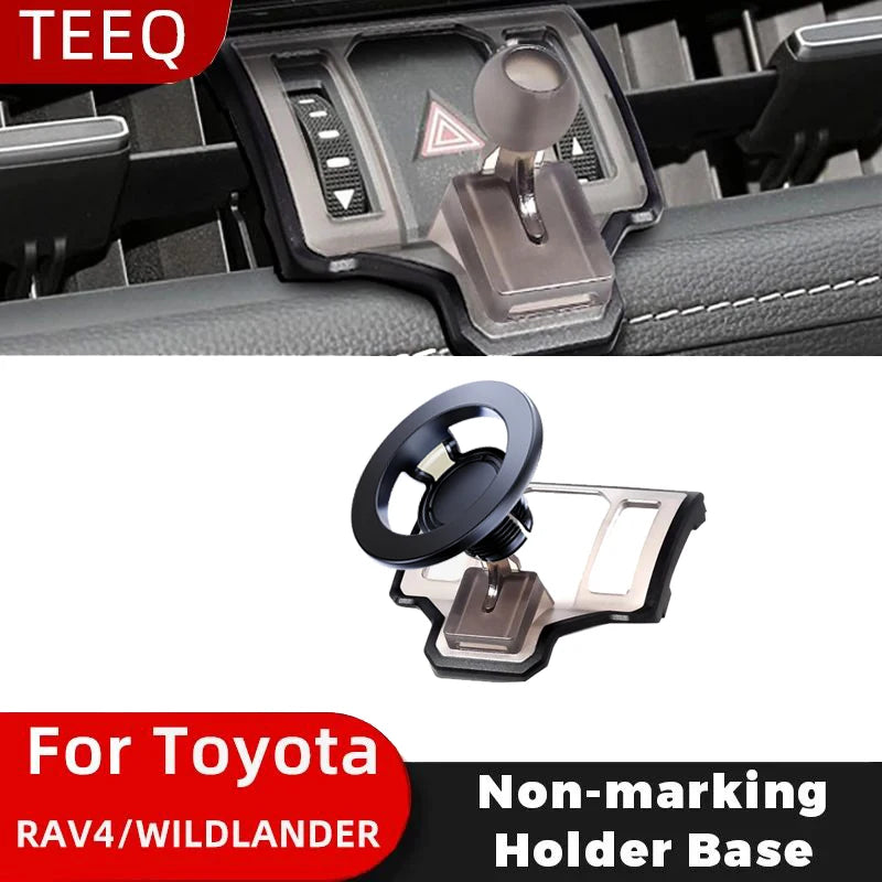 Magnetic Wireless Charging Car Phone Holder for Toyota RAV4 2020-2024 | Special Fixed Bracket Base