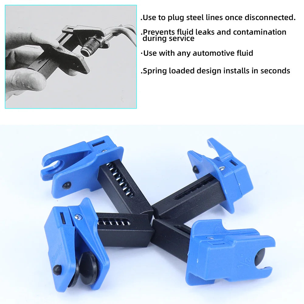 4Pcs Car Brake Oil Pipe Plug Tool Set | Leak Proof Brake Line Stoppers close-up view