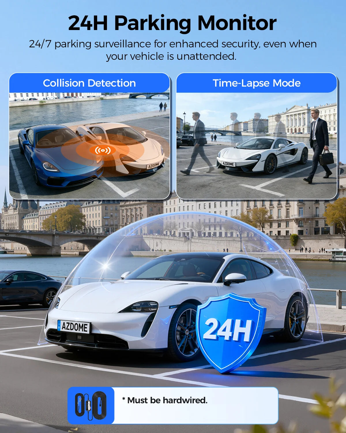 Upgrade AZDOME M550 Pro Dash Cam 4K Front Dashcam Auto 5.8Ghz Wi-Fi GPS G-sensor Car DVR detail view