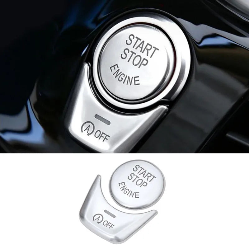 Car Engine Stop Start Central Handbrake P Auto H Button Decorative Cover Trim For BMW 5 Series G30 X3 G01 X4 G02 GT6 Accessories