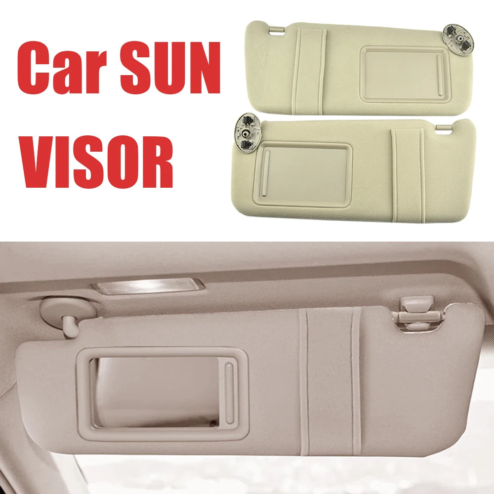 For 2007-2011 for Toyota Camry Hybrid Sun Visor Replacement Beige Driver Car Sun Shade With Makeup Mirror