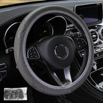 [FE] [FE] Universal Auto Car Steering Wheel Cover Leather Breathable Anti-slip 38cm detail view